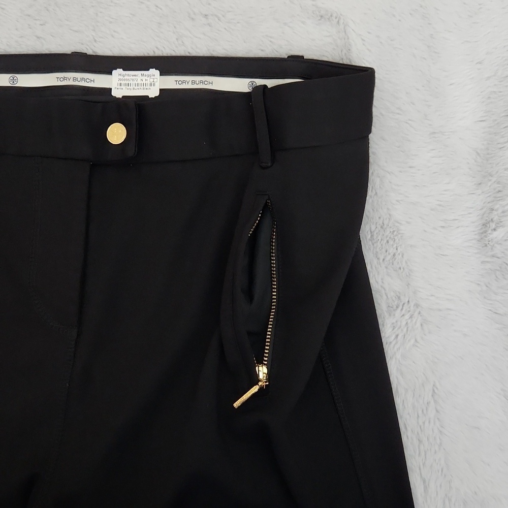 *Tory Burch Black Slim Leg Career Dress Pants Size 6 - Picture 9 of 13